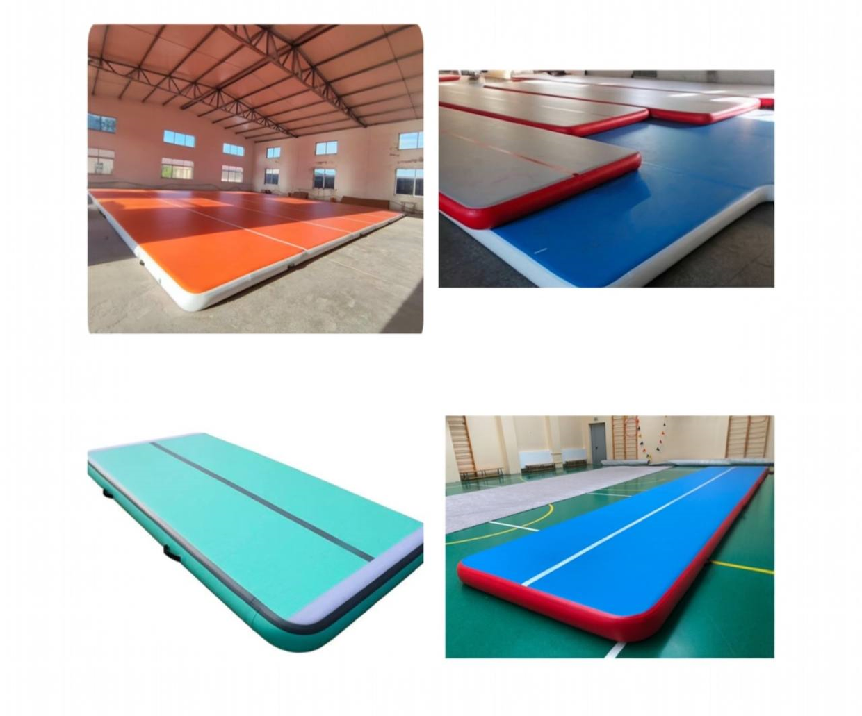 Широкий ассортимент надувных акробатических дорожек любых размеров и цветов!