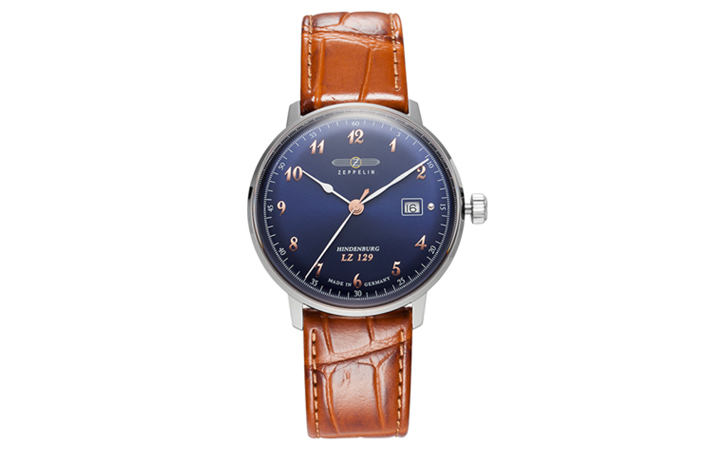 ZEPPELIN Hindenburg Collection Quartz Movement Men"s Watches Watch Blue Dial Stainless Steel Case