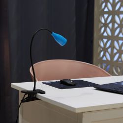 ULM-D501 4W-4000K BLUE Светильник настольный светодиодный прищепка. Механический выключатель. Синий. TM Uniel