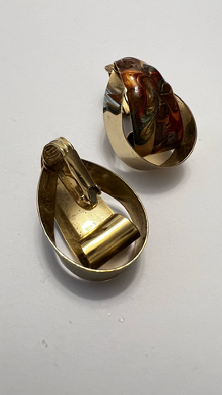 Легкие клипсы с эмалью