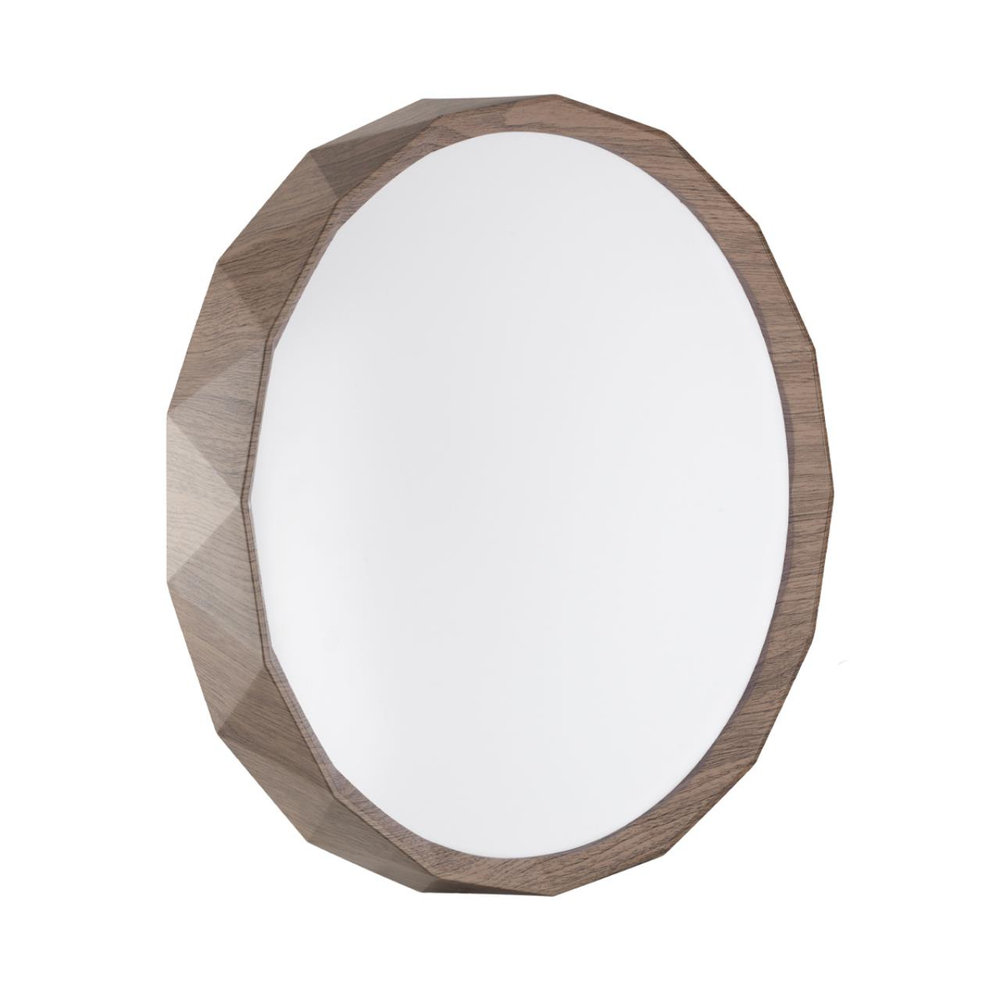 7637/DLN BASICA SN 169 Светильник пластик/кор. под дер LED 48Вт 3000/4000/6000К D385 IP43 CCT ZIF WOOD