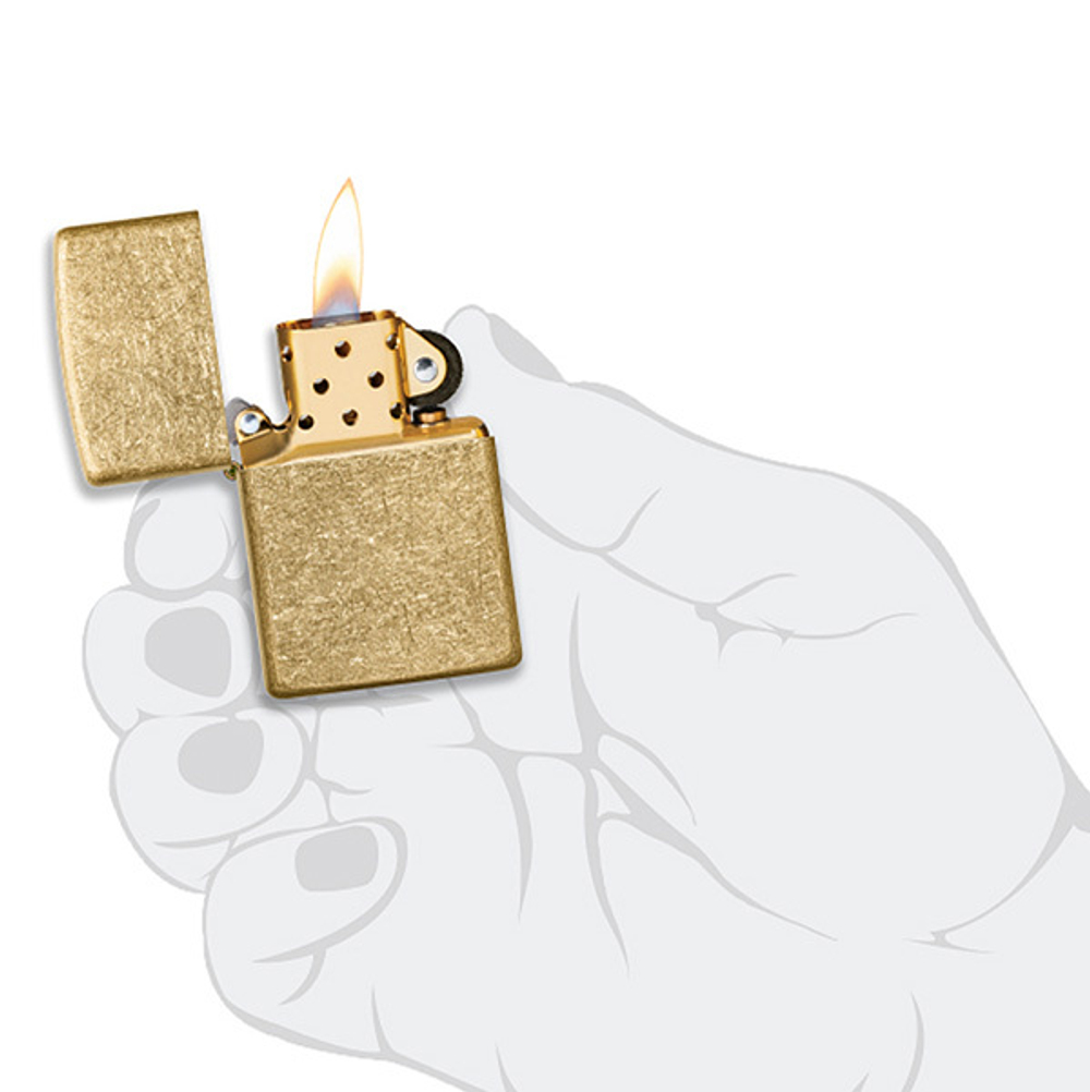 Зажигалка Zippo Classic с покрытием Tumbled Brass