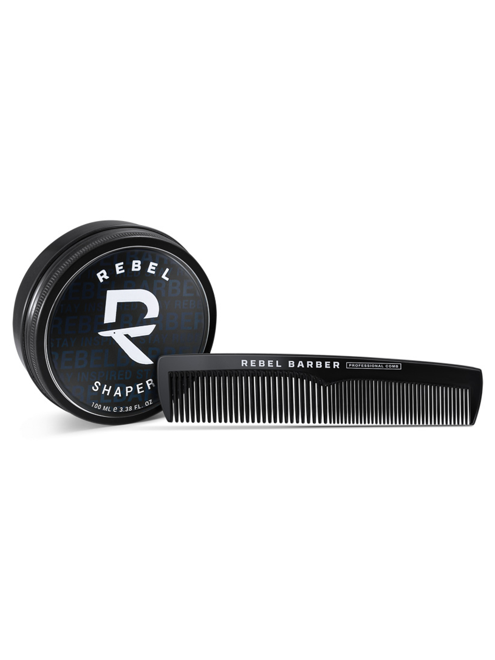 REBEL BARBER Shaper & Men`s Comb Total Black - Подарочный набор