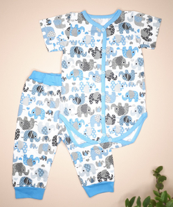 Комплект Слоники (голубой)