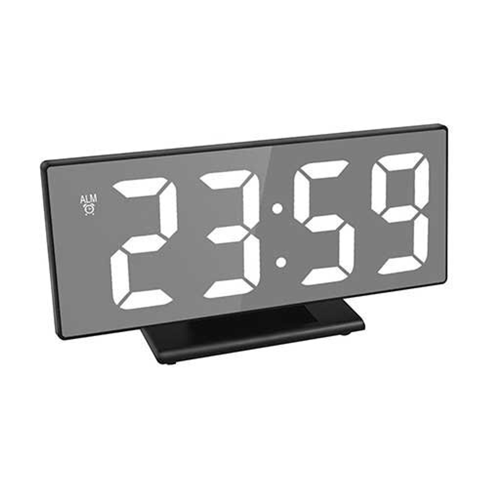 Часы зеркальные LED MIRROR DS-3618L белое свечение