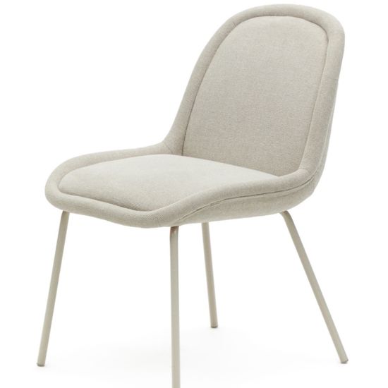 Aimin Стул из бежевой синели с бежевыми стальными ножками Испания La Forma