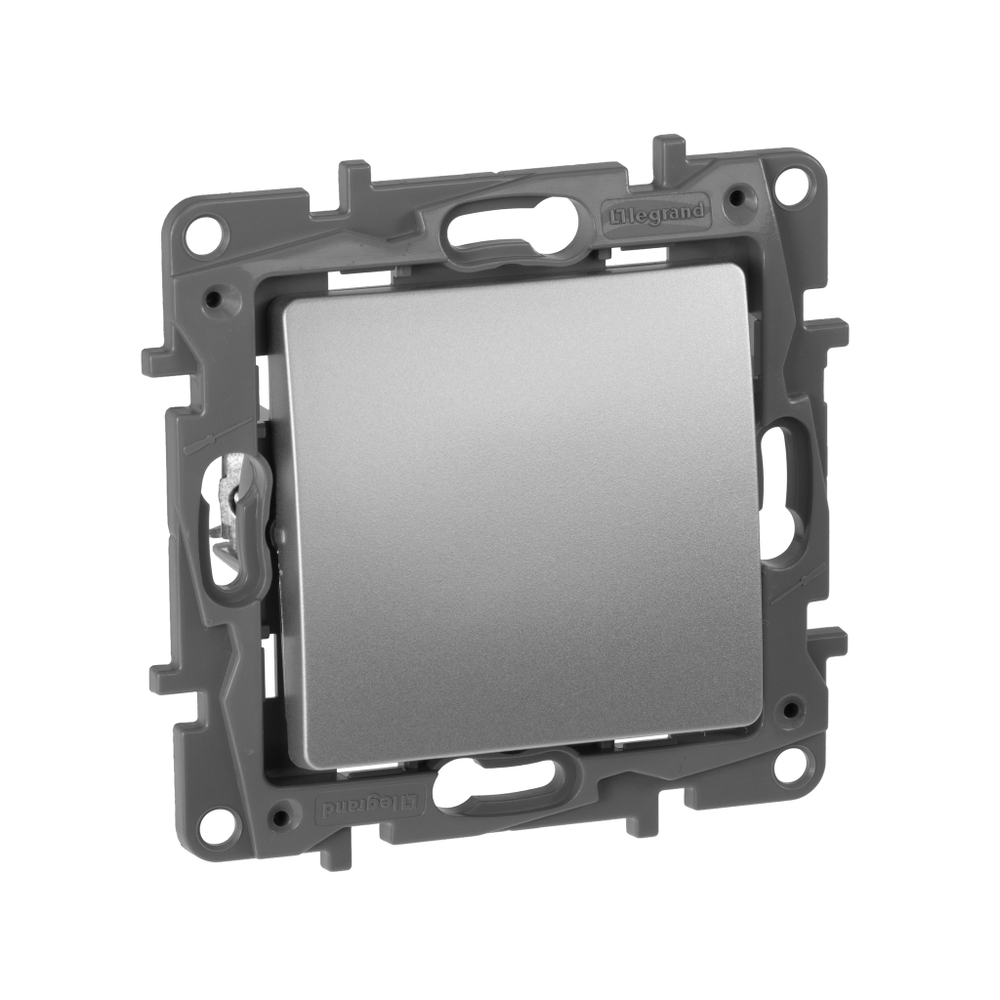 Переключатель 1-клавишный 10А 250В алюминий ETIKA Legrand