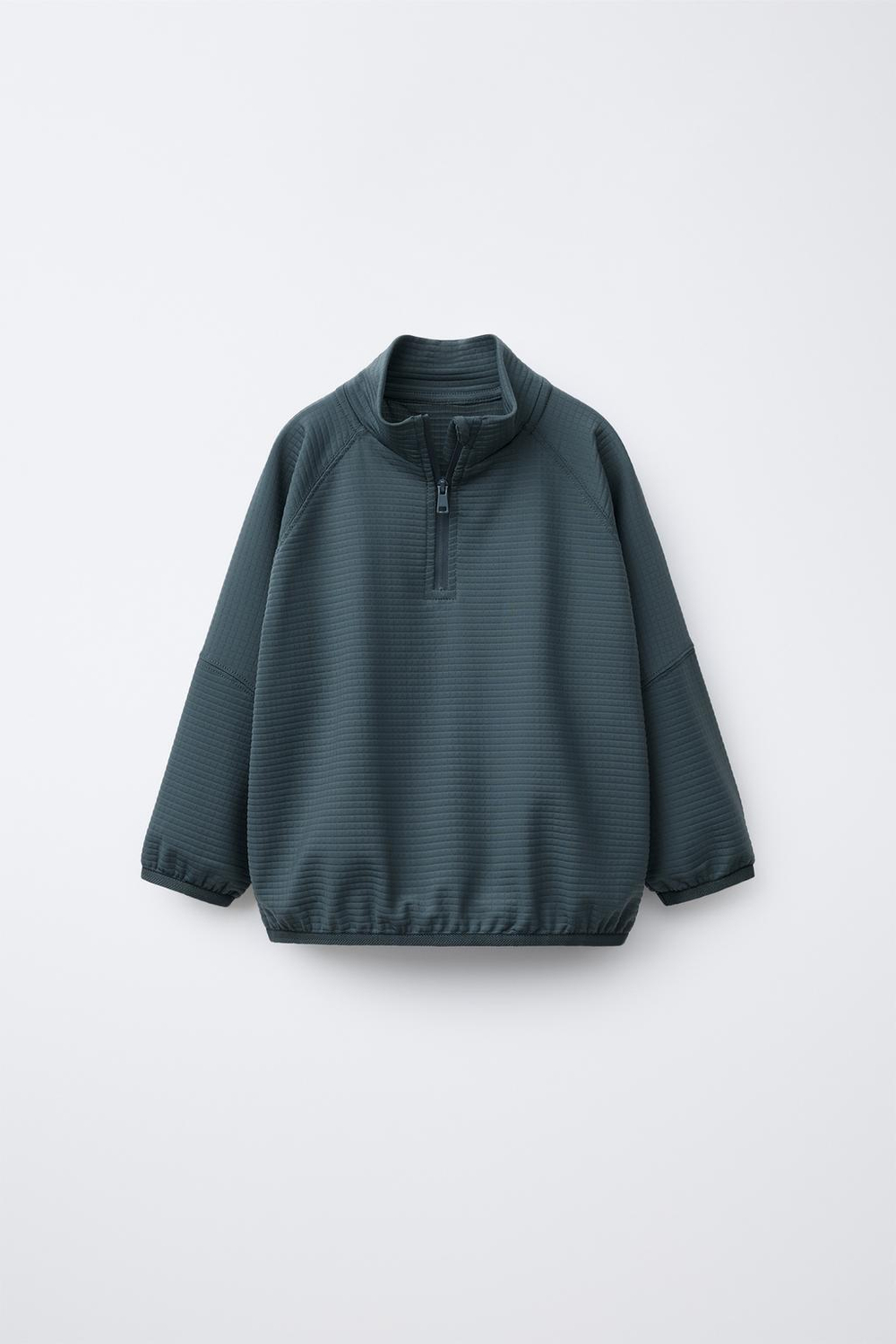 ZARA ТЕХНИЧЕСКАЯ ТОЛСТОВКА С ЛОГОТИПОМ, НЕФТЯНОЙ