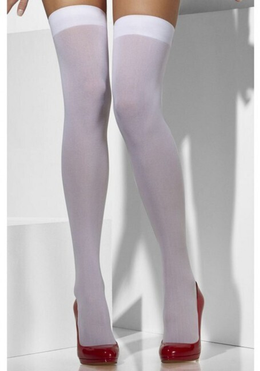 Чулки белые на резинке (Цвет: белый)