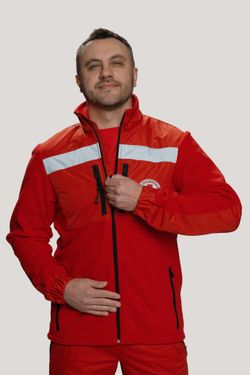 Толстовка флисовая мужская Скорая помощь Medicline цв. КРАСНЫЙ