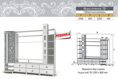 Мини-стенка ТВ