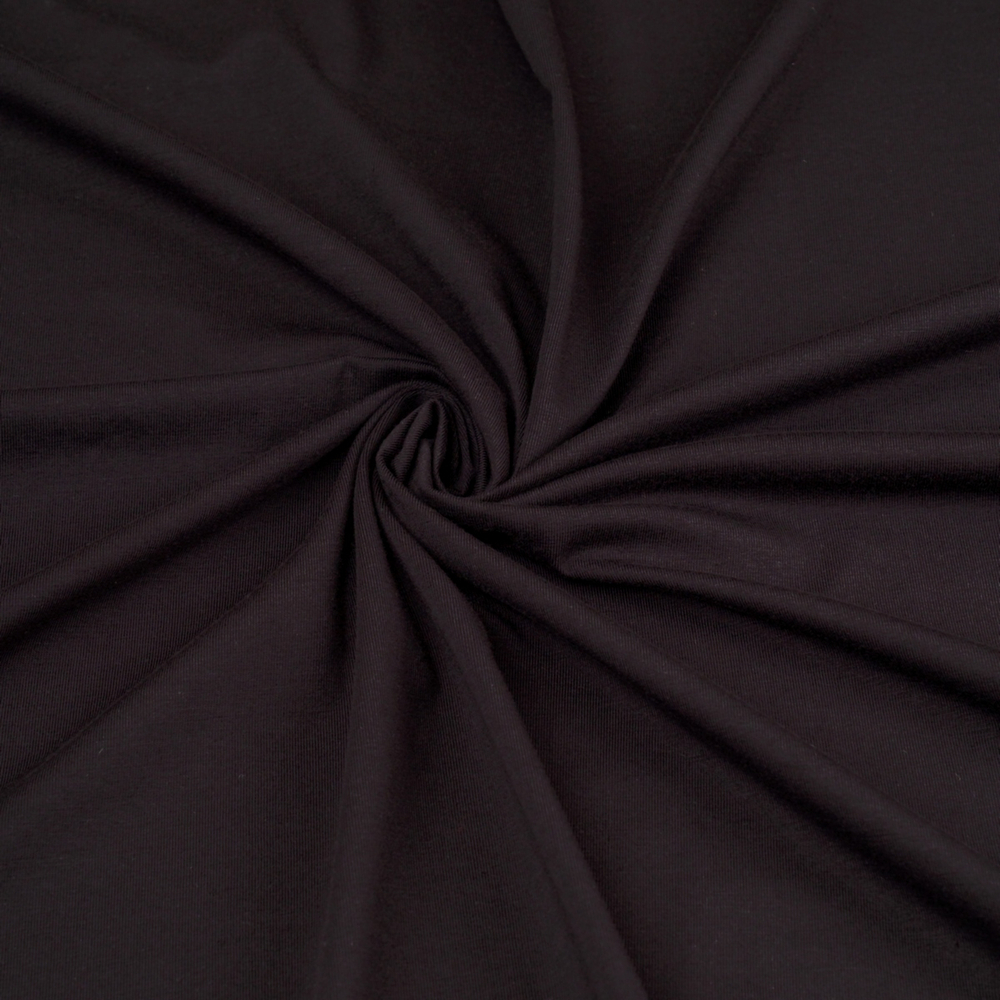 Кулирная гладь, 92% хлопок, 8% ПУ(эластан), 185 гр/м2, чёрный (0286)