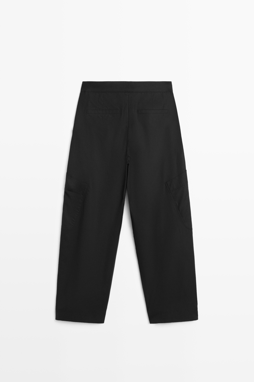 Massimo Dutti Брюки карго barrel fit, черный