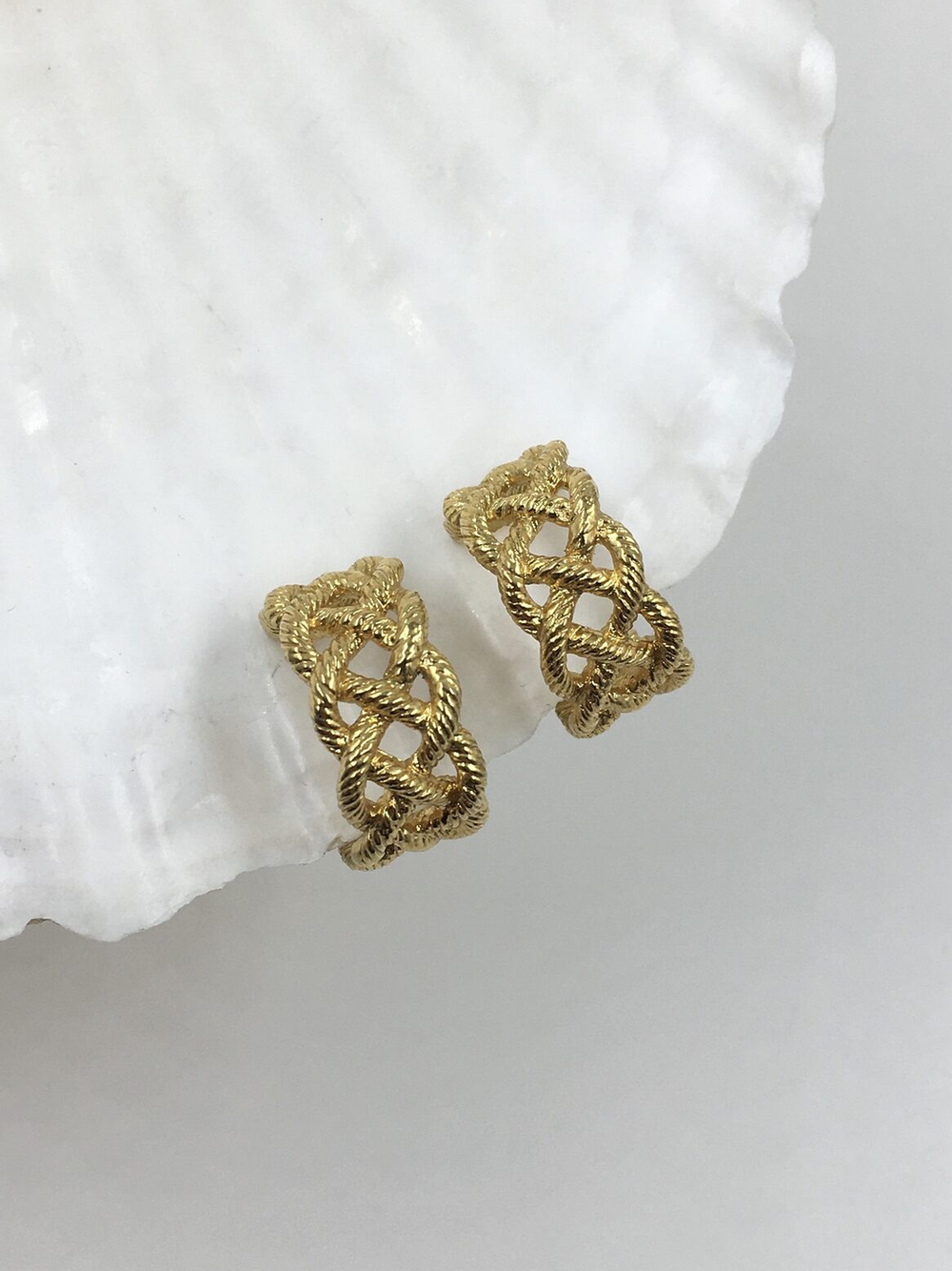 Клипсы полукольца плетёные Sonia Rykiel