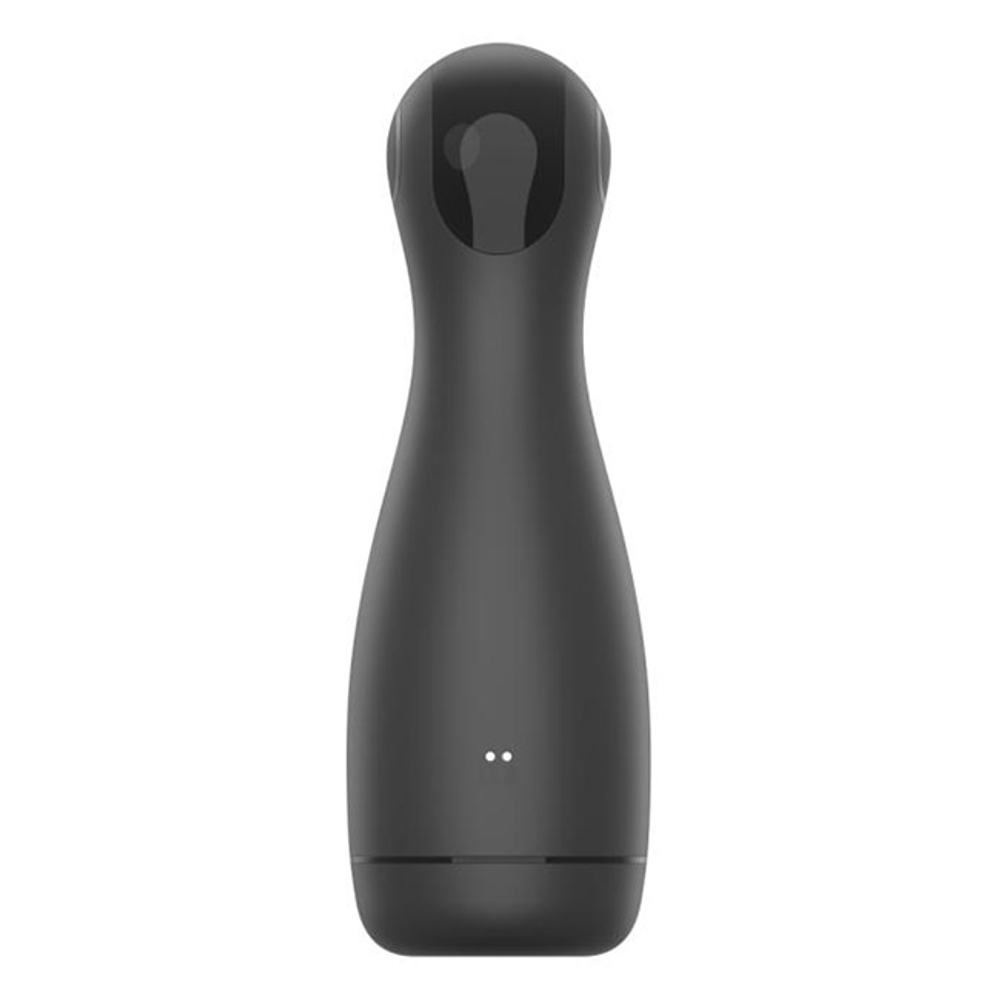 Черный вибромастурбатор с имитацией орального секса Amovibe Good Night Pro Squeezing, Sucking & Vibrating Masturbator