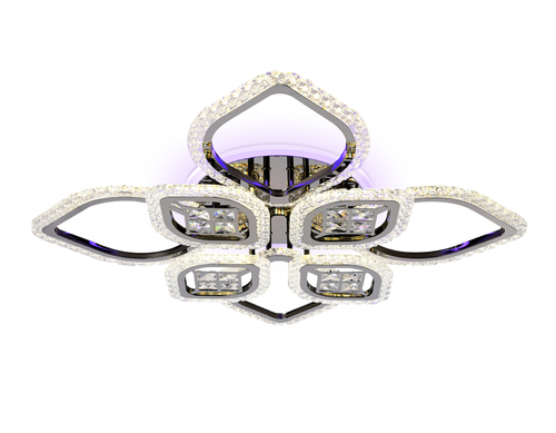 Потолочный светодиодный светильник с пультом FA2835/4+4 DCH черный хром 3000K/4200K/6400K 118W 750*750*120 (ПДУ РАДИО 2.4G)