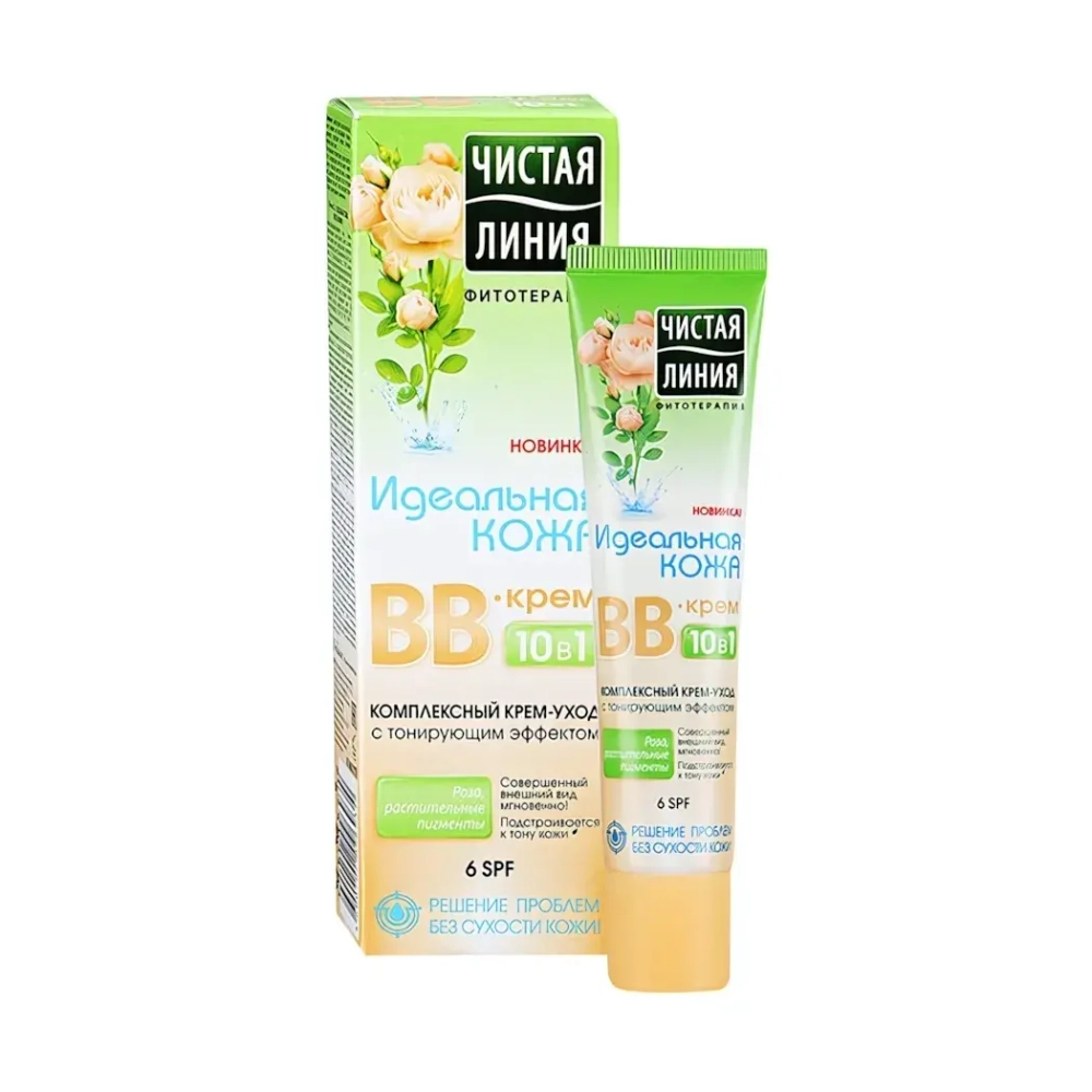 Крем для лица ЧИСТАЯ ЛИНИЯ ВВ-крем 10 в 1 Идеальная кожа 40мл