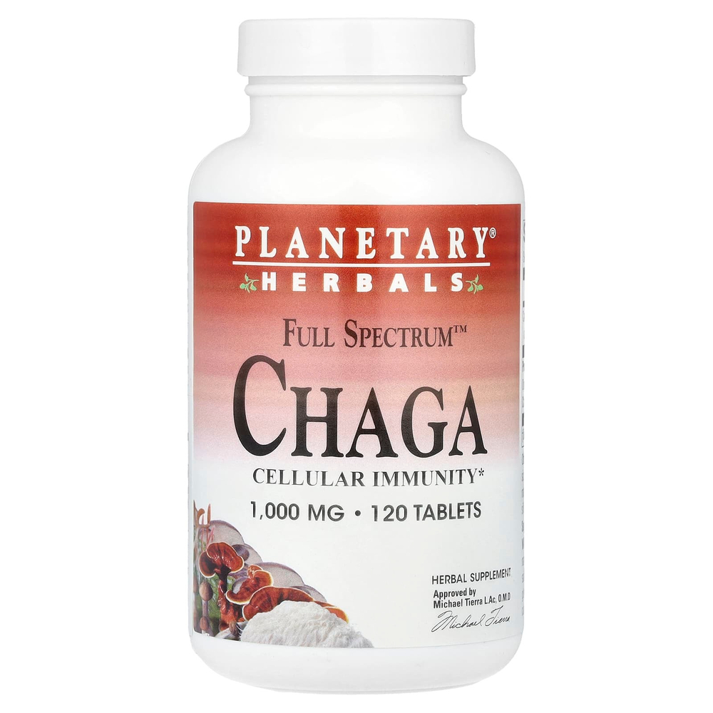 Planetary Herbals, Full Spectrum™, чага, 120 таблеток