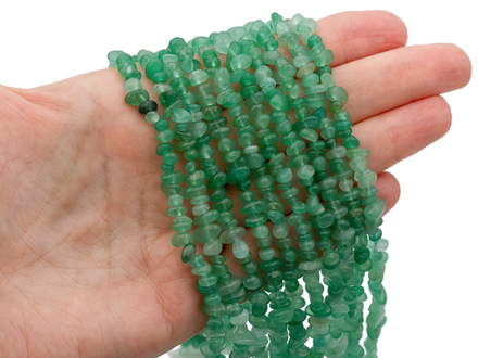 Нить бусины из авантюрина 6-7мм (галька)