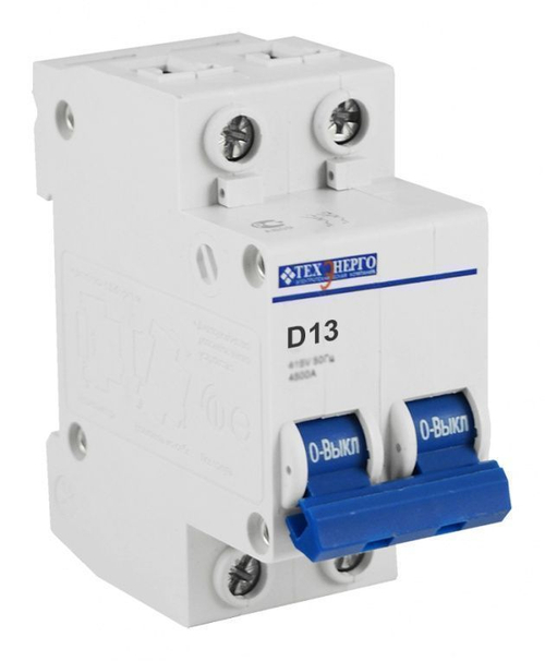 Автоматический выключатель ВА67-29 2п 13А D 4,5кА