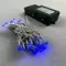 Светодиодная гирлянда 5 м., 3 батарейки типа D 4.5V, 50 LED ламп синего цвета, таймер, прозрачный провод, LTC (EST50-4W10-8B)