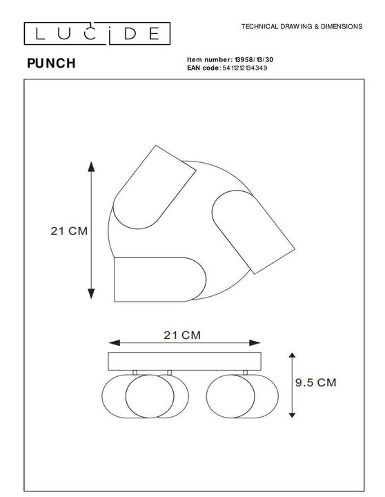 Спот Lucide Punch 13958/13/30