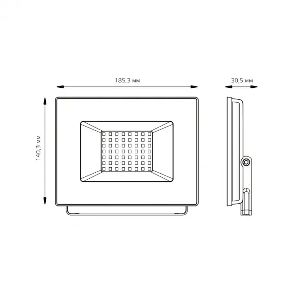 Прожектор Gauss LED Elementary 50W 4475 lm IP65 4000K черный  613100250