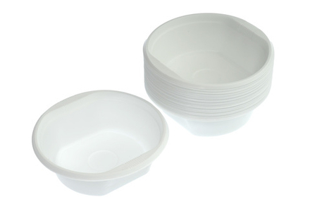 Тарелка одноразовая пластиковая суповая 500мл белая Эконом 50шт/уп. цена за уп.