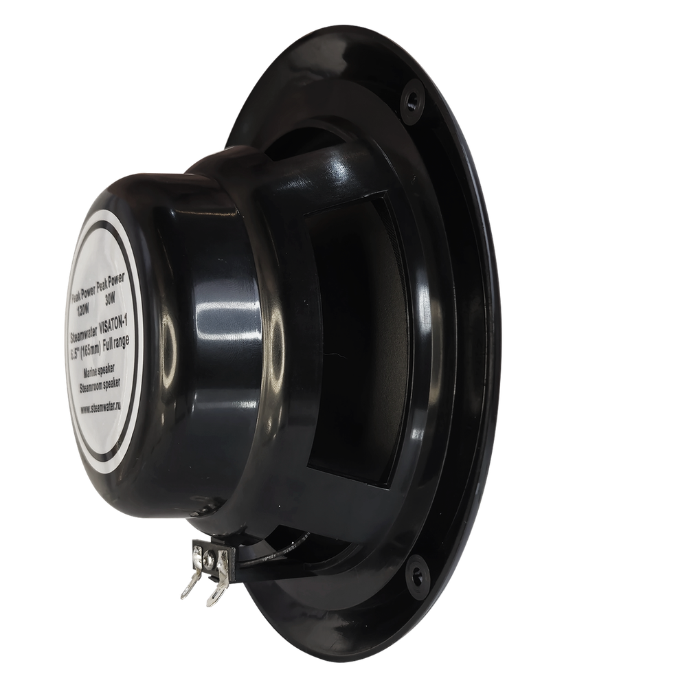 Комплект влагостойкой акустики для бани, сауны и хамама - SW Black ECO VISATON 2