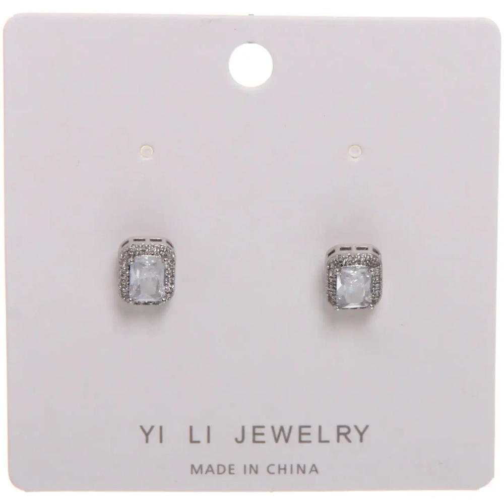 Серьги из гиппоалергенного металла со стразами «ПАЛУМНА», классика, цвет золото и серебро, 1*0,8см