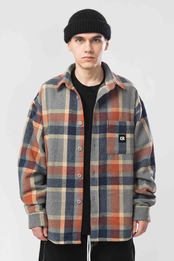 Рубашка Harbor Wide Серый/Нэви/Рыжий/Бежевый Светлый - фото 1