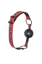 Дышащий кляп Party Hard Love Bite (Цвет: черный с красным)