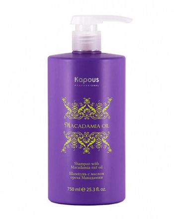 Kapous Professional Macadamia Oil Шампунь для волос, с маслом ореха макадамии, 750 мл