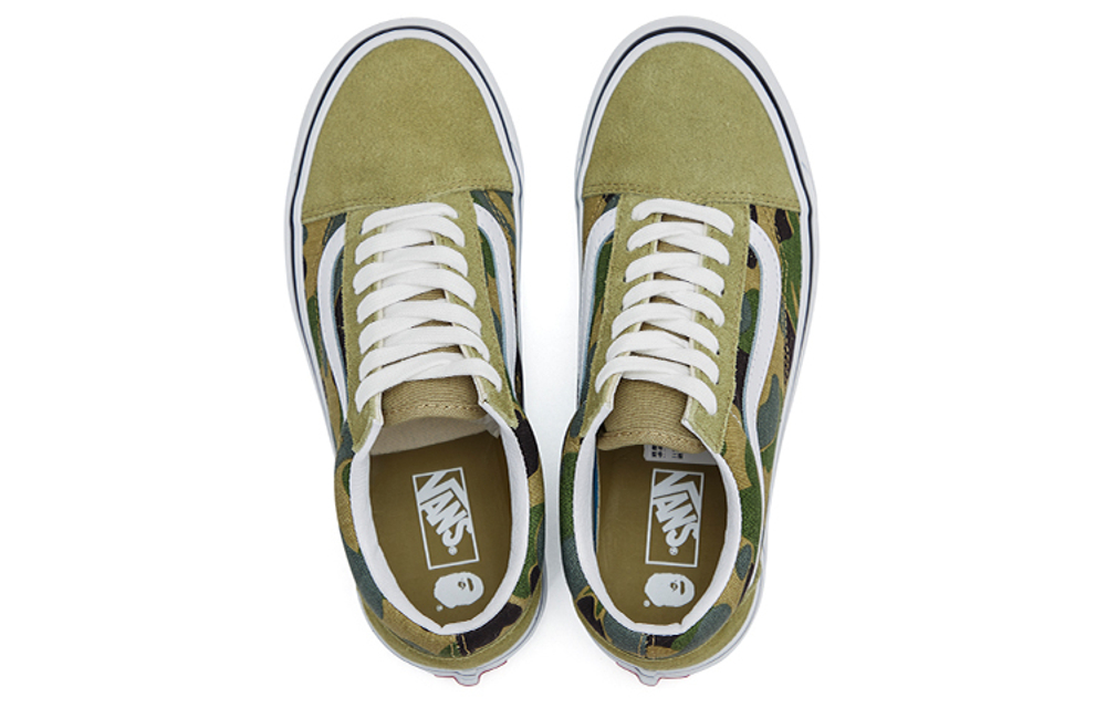 A BATHING APE x Vans Old Skool 36 DX lightweight low-panel shoes with same brown camouflage