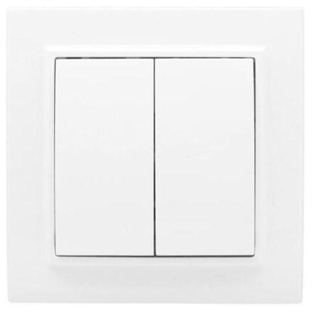 Выключатель 2-кл. СП Минск 10А IP20 бел. Basic EKF ERV10-023-10