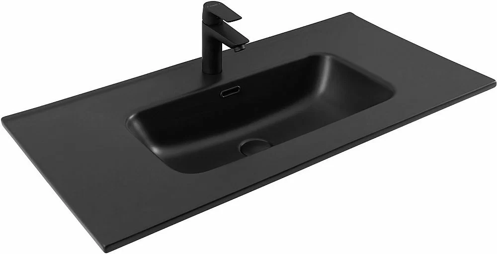 Тумба с раковиной Aquanet Вега 90 344124+329256 белая глянцевая