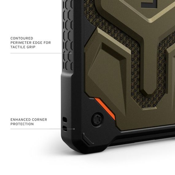 Чехол UAG Monarch Pro Kevlar для Samsung Galaxy S25 Ultra зеленый (Kevlar Element Green) (21446111397B)