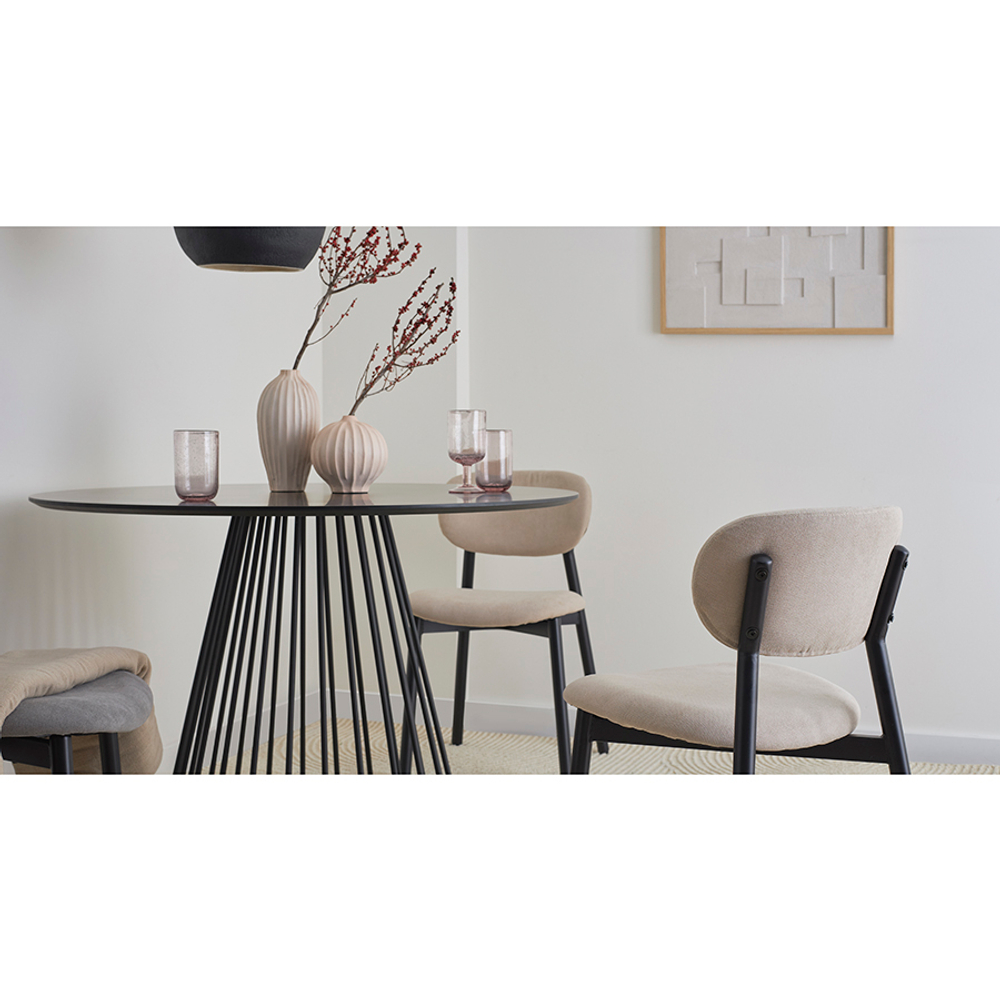 Стул Bergenson Bjorn Round, рогожка, ванильный