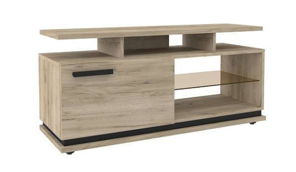 Oslo 333 Гостиная Тумба ТВ малая дуб серый Craft-черный Глазов