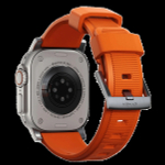 Ремешок Nomad Rugged Band для Apple Watch 42/44/45/49мм, Silver/Ultra Orange (NM01287285)