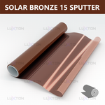 Пленка солнцезащитная зеркальная спаттерная SOLAR BRONZE 15 LUXTON, рулон