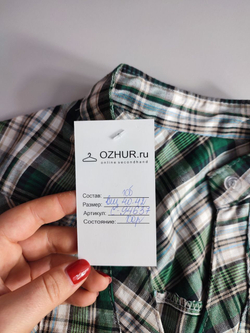 Блузка в клетку 40-42 размер