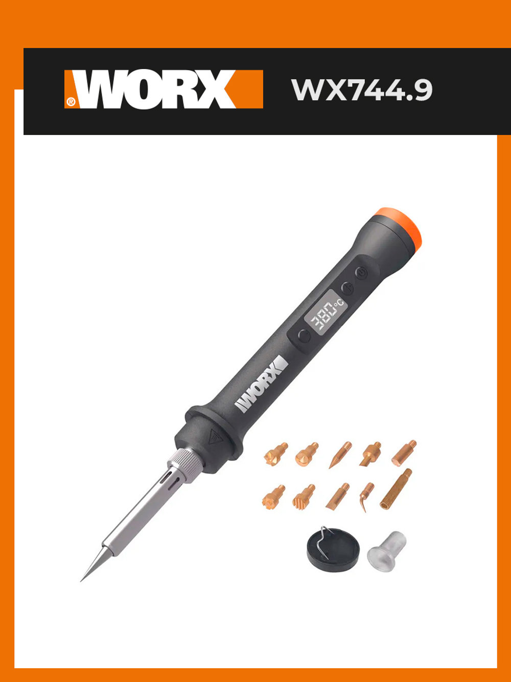 Выжигатель-паяльник аккумуляторный WORX WX744.9