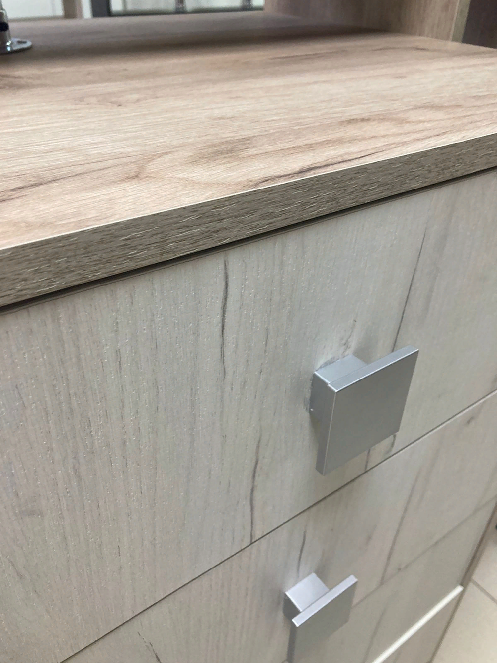 Комод Ольга-17 дуб крафт серый/дуб крафт белый