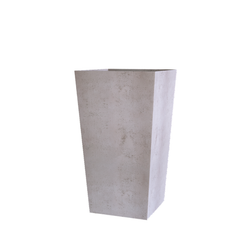 Кашпо CONIC CONCRETE WHITE 30x30x50