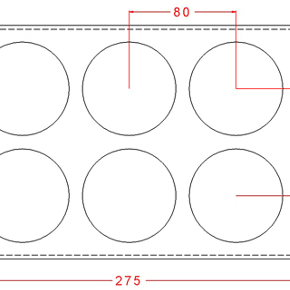 156 | Форма &quot;Полусфера 70 мм&quot; (275*175 мм)