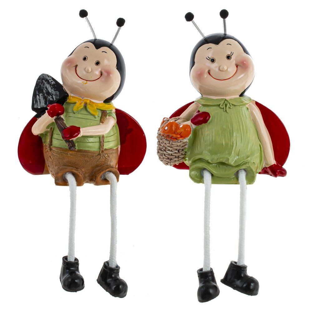 GAEM Набор из 2-х фигурок декоративных "Божья коровка", L10 W7 H14 см