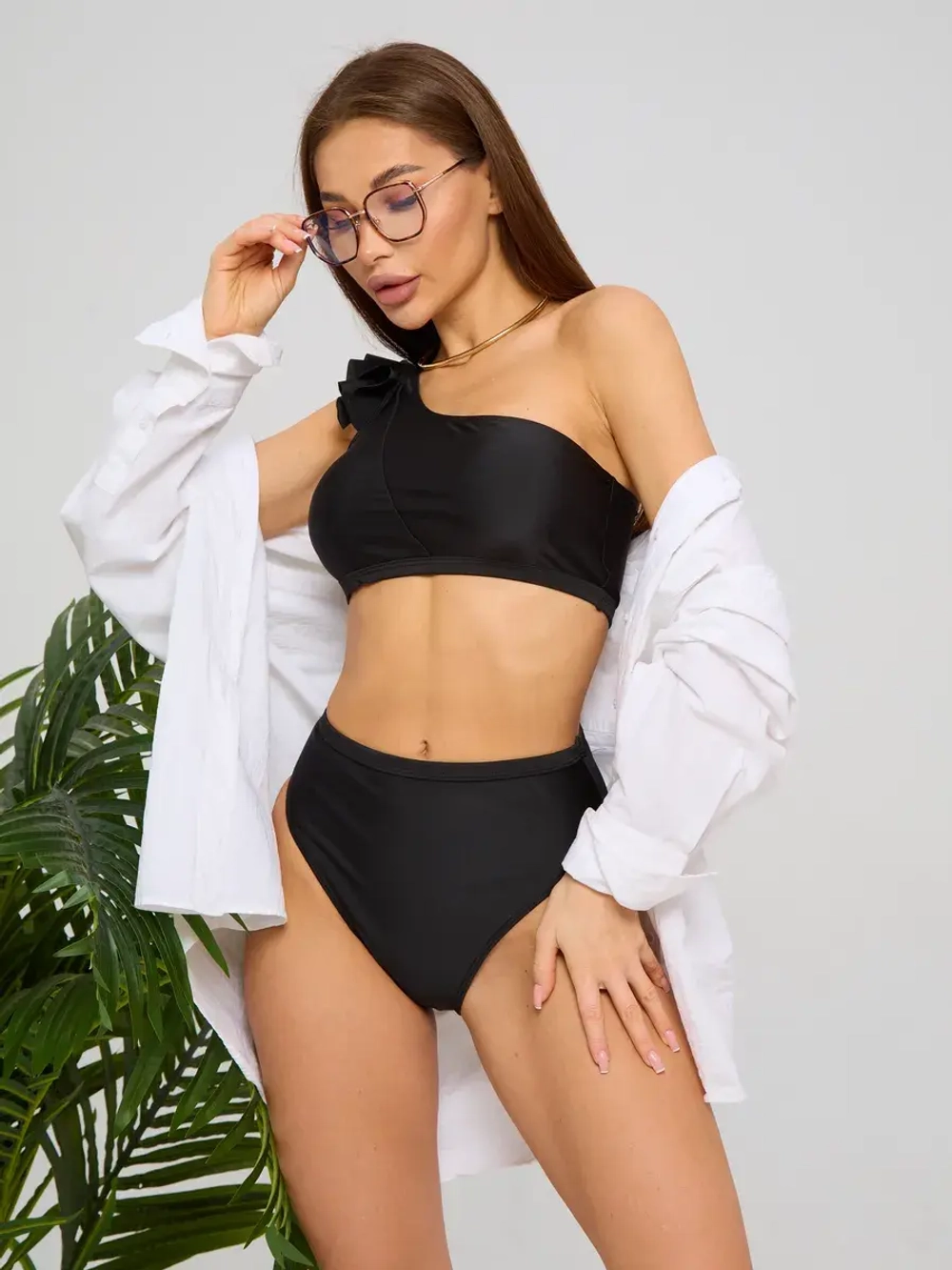 Купальник раздельный с высокой посадкой