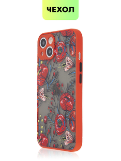 Чехол BROSCORP для Apple iPhone 13 оптом (арт. IP13-ST-TPU-RED-PRINT)