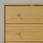 Комод деревянный Раст 4 ящика для хранения вещей и игрушек с органайзерами, из массива сосны в лаке